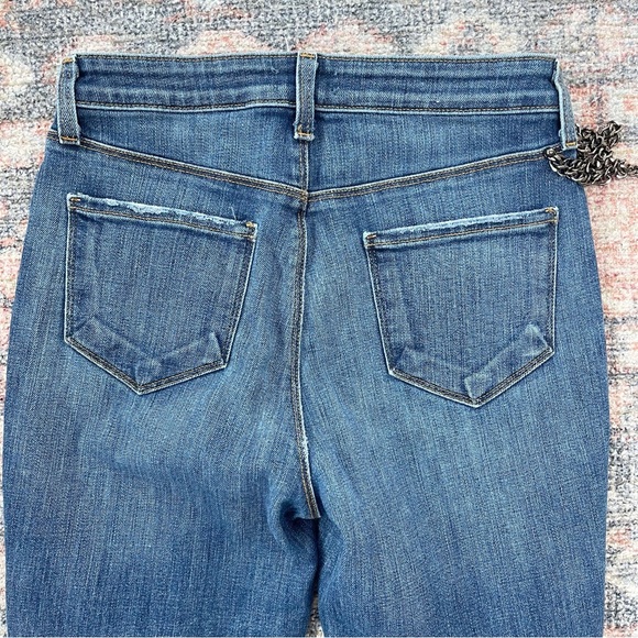 L’AGENCE Luna high rise chain belt detail straight designerJeans - Picture 6 of 9